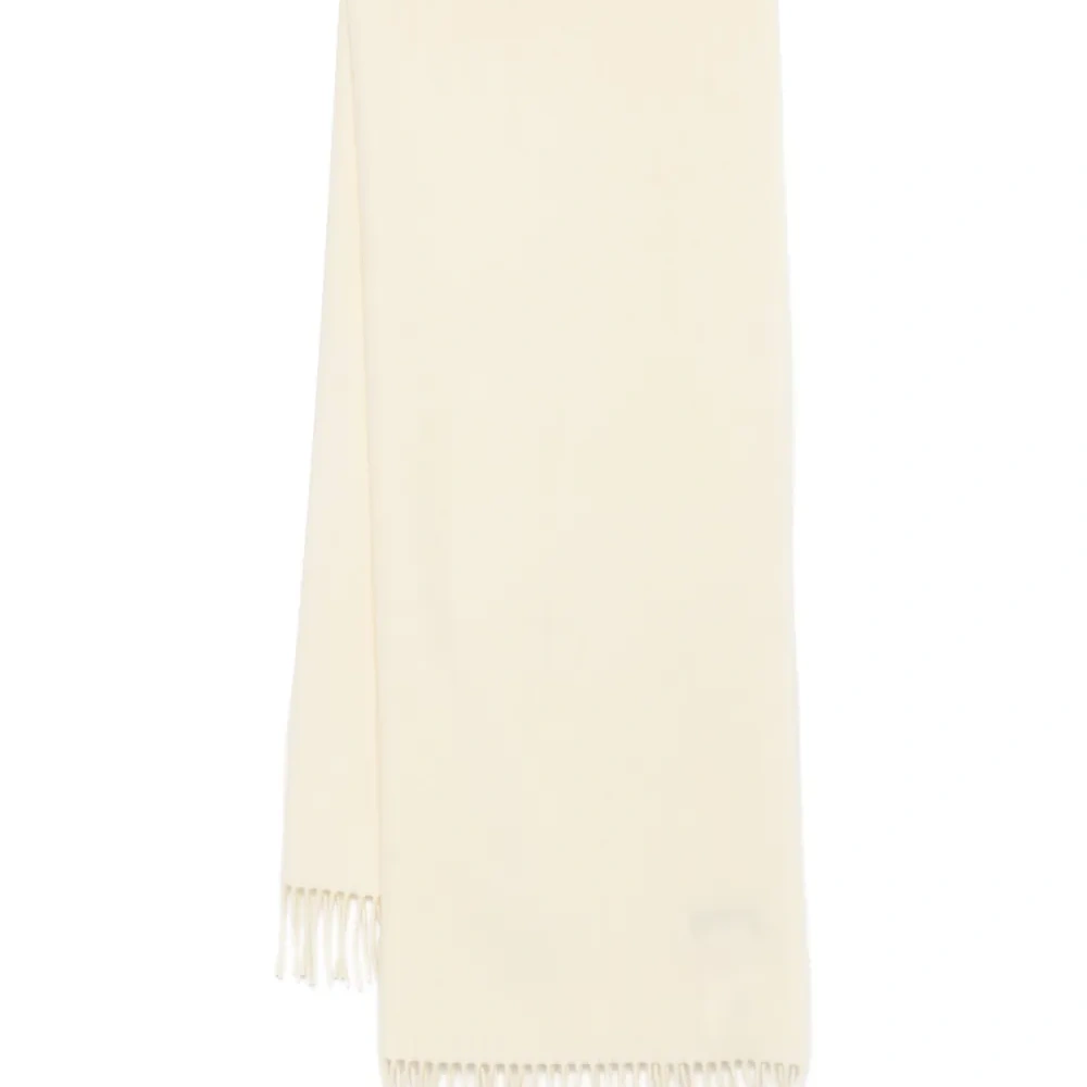 Шерстяной шарф с бахромой Шерстяной шарф с бахромой