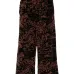 Велюровые брюки с абстрактным принтом