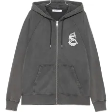 Толстовка на молнии с принтом логотипа