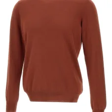 Свитер в рубчик с круглым вырезом