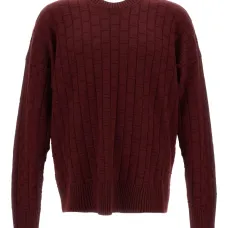 Клетчатый свитер в рубчик