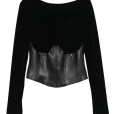 Бархатный топ-корсет