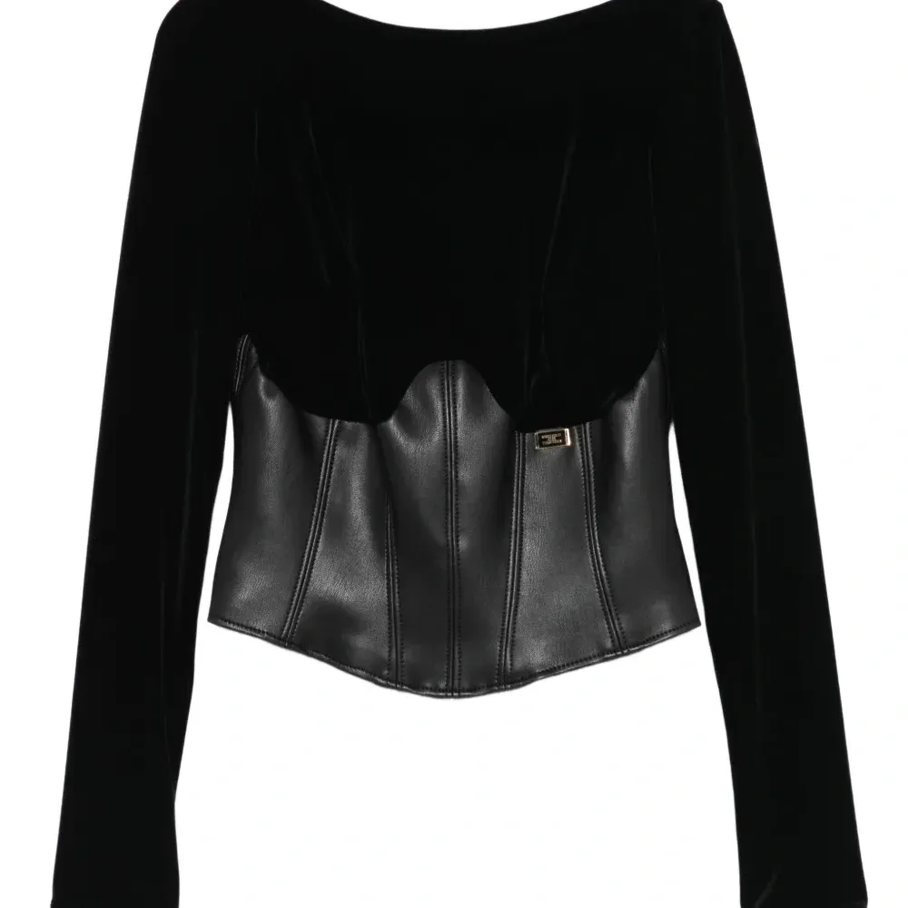 Бархатный топ-корсет