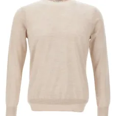 Свитер с круглым вырезом и манжетами в рубчик