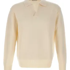 Свитер с воротником поло