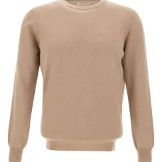 Свитер в рубчик с круглым вырезом