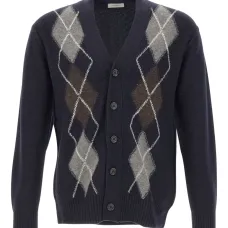 Шерстяной кардиган с геометричным узором