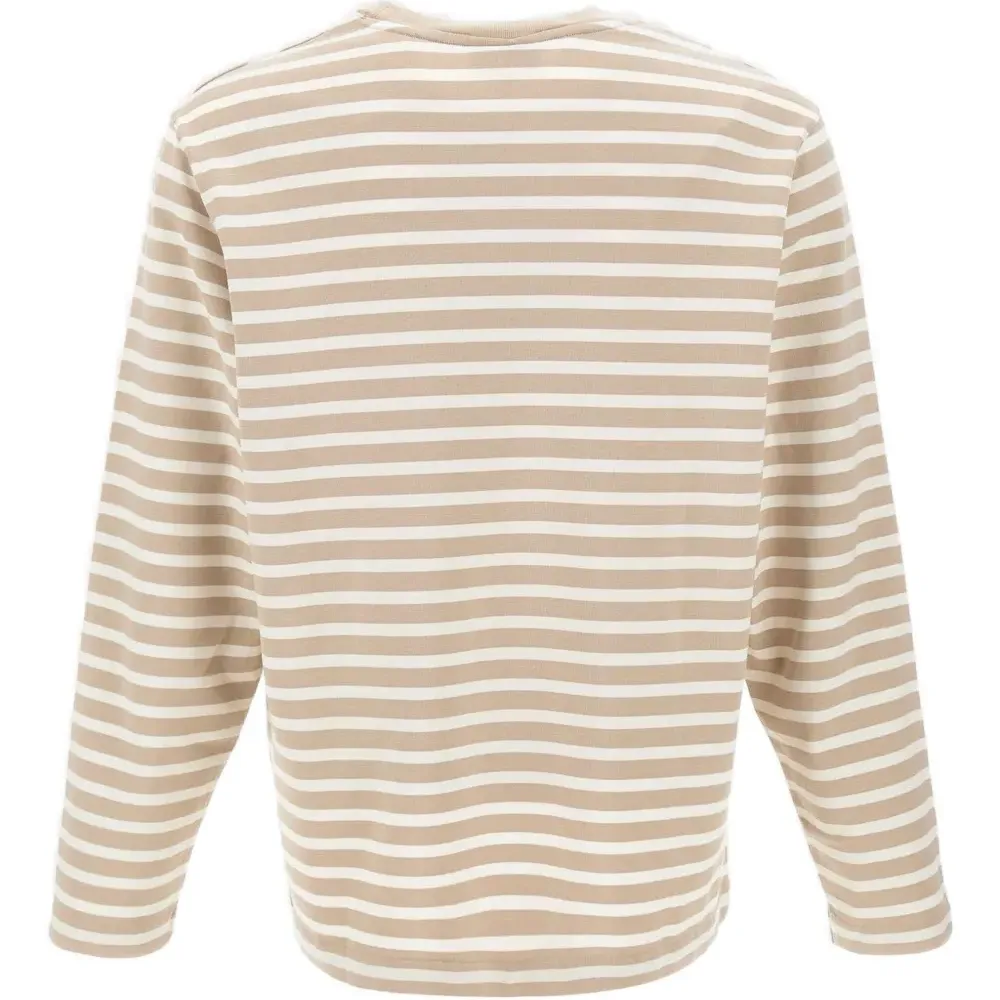 Полосатый топ с длинными рукавами