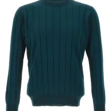 Свитер в рубчик с круглым вырезом