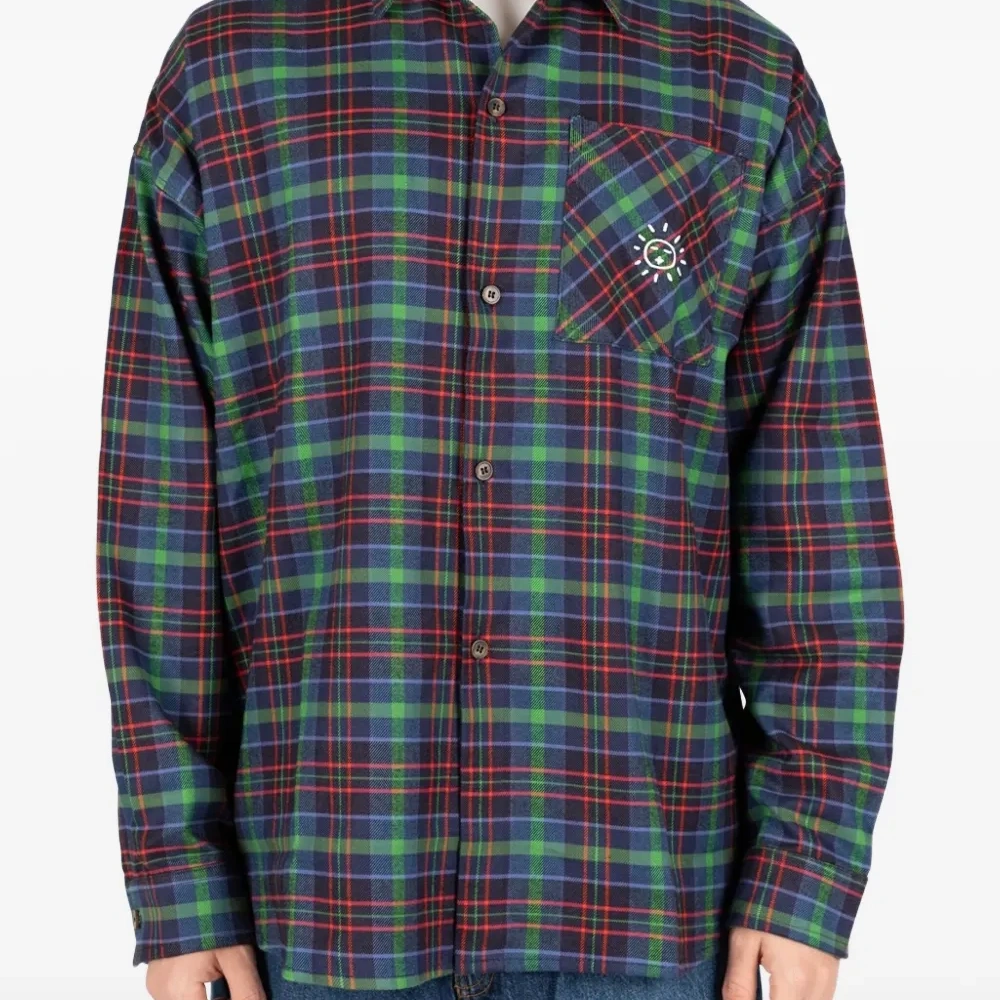 Рубашка Over Sunny с карманом в клетку