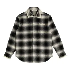 Клетчатая рубашка с вышивкой