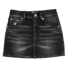 Джинсовая юбка мини с логотипом