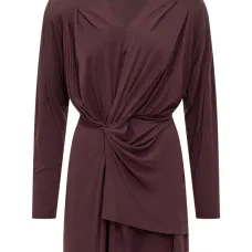 Драпированное платье с узлом