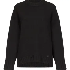 Свитер в рубчик с приспущенными плечами