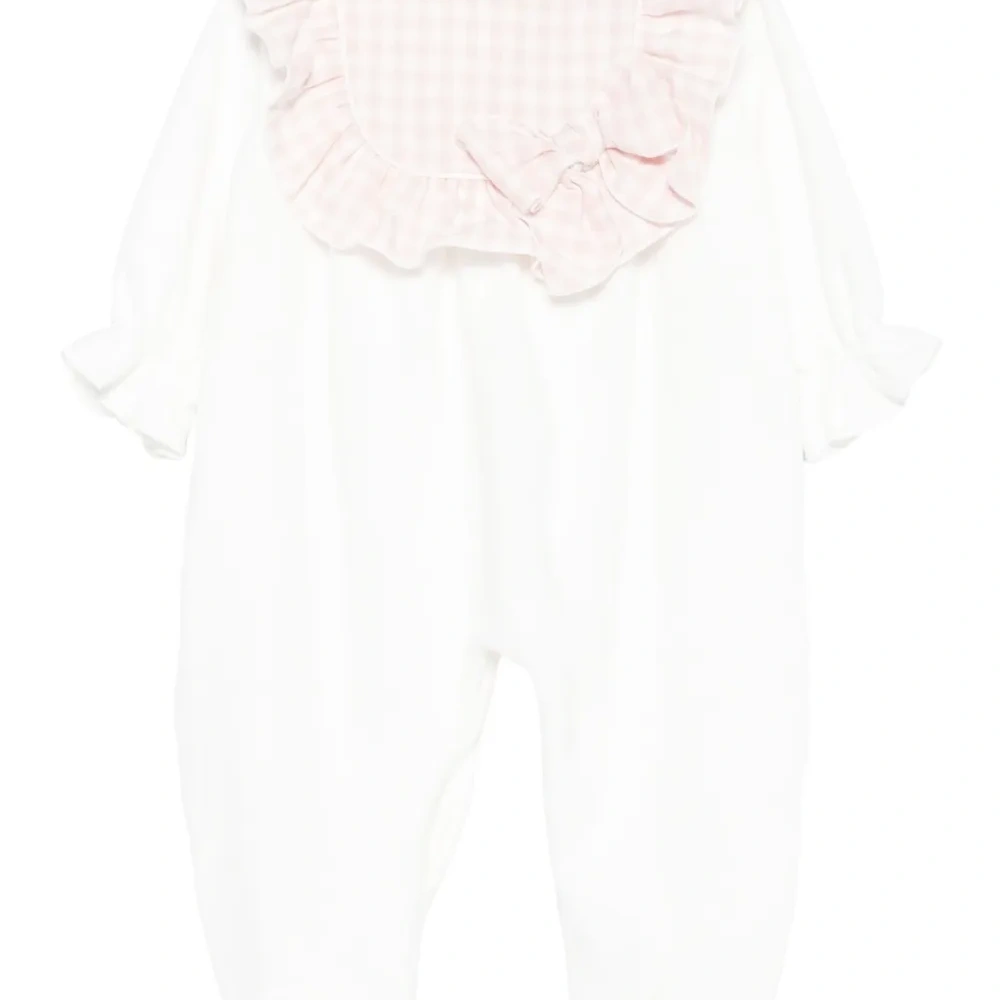 Пижама в клетку гингем с оборками