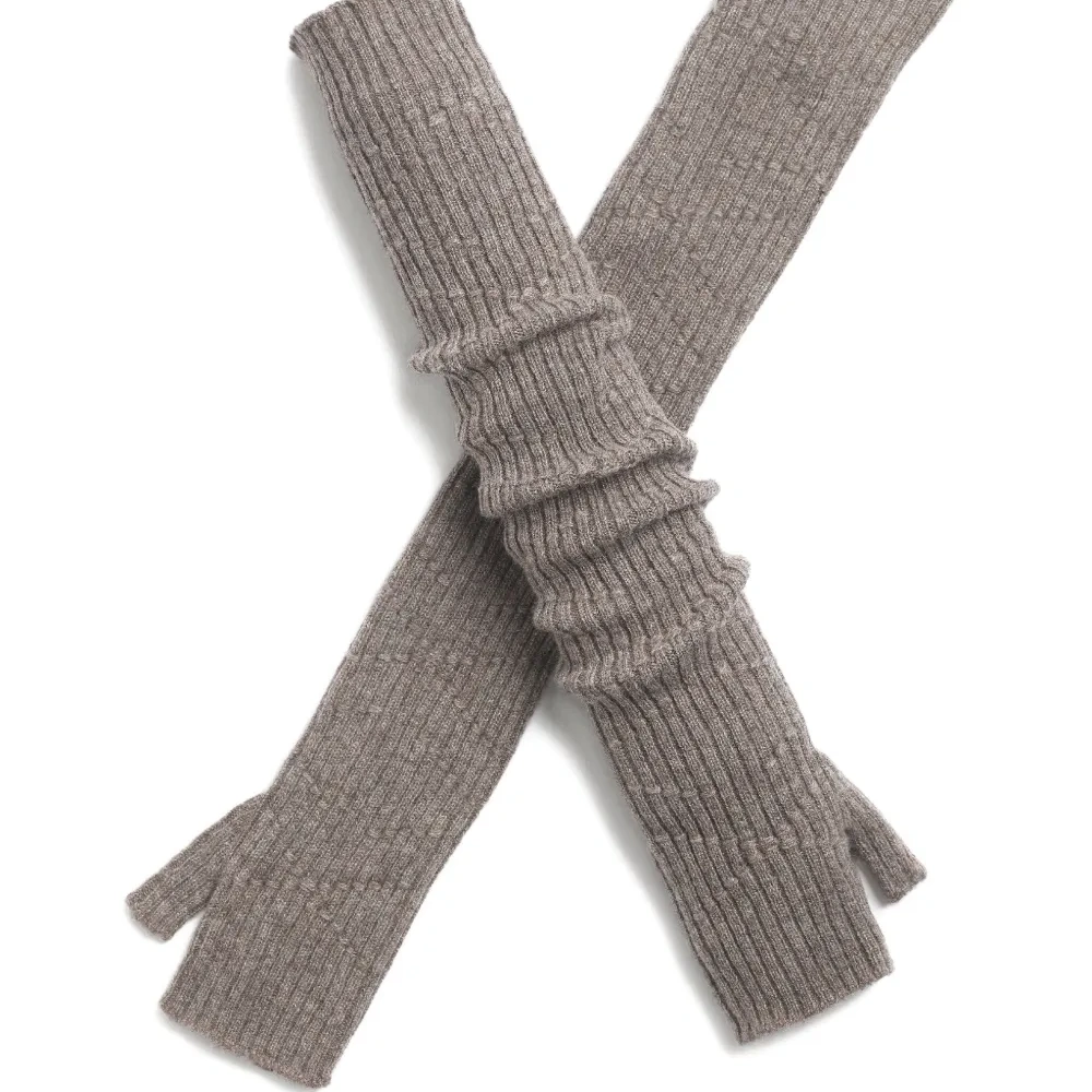 Кашемировые перчатки-митенки