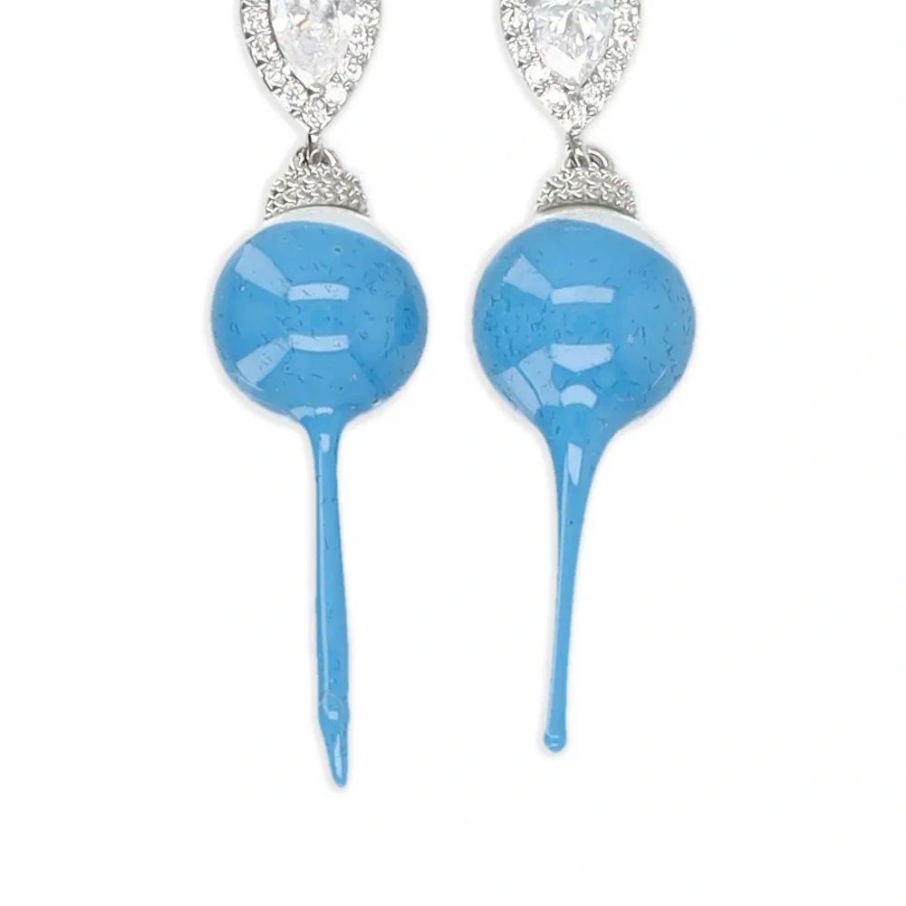 Серьги-подвески с кристаллами