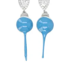 Серьги-подвески с кристаллами