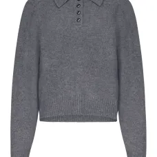 Свитер Homere LDS с воротником поло в рубчик