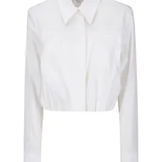 Укороченная рубашка с манжетами на пуговицах