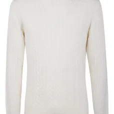 Свитер фактурной вязки из шерсти мериноса