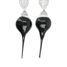 Серьги-подвески с кристаллами