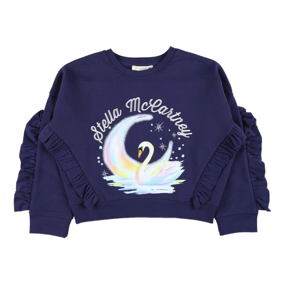 Толстовка с оборками и графичным принтом