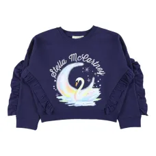 Толстовка с оборками и графичным принтом