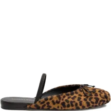 Мюли с леопардовым принтом и бантом