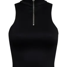 Водолазка в рубчик на молнии