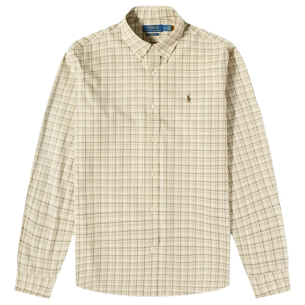 Клетчатая рубашка с вышивкой