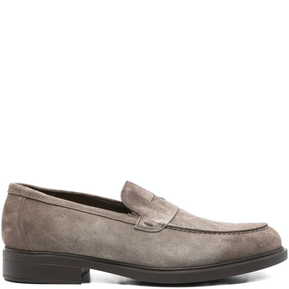 Замшевые пенни-лоферы