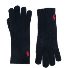 Вязаные перчатки с вышитым логотипом