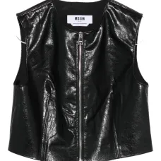 Топ без рукавов с застежкой-молнией спереди Топ без рукавов с застежкой-молнией спереди