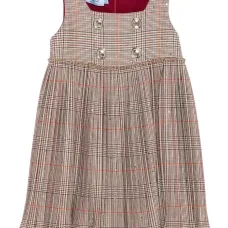 Платье в клетку со складками Платье в клетку со складками