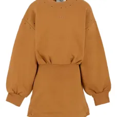 Декорированное платье с длинными рукавами