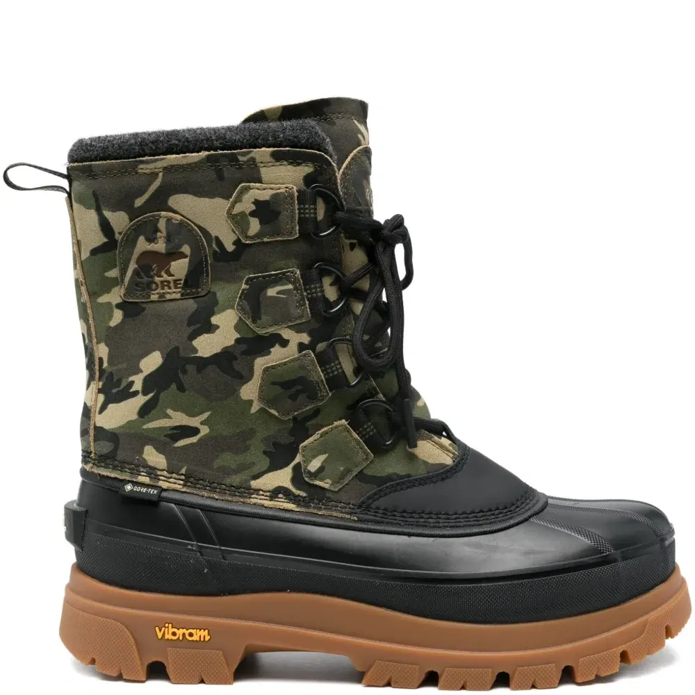 Камуфляжные ботинки Caribou на шнуровке