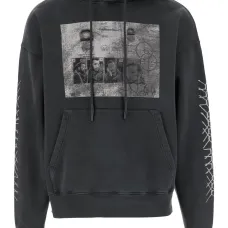 Худи с кулиской и принтом