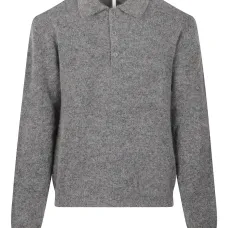 Шерстяной свитер с воротником поло