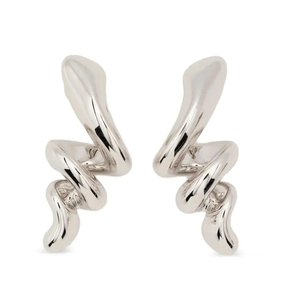 Серьги с полированной отделкой