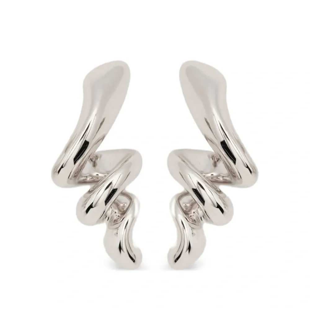 Серьги с полированной отделкой