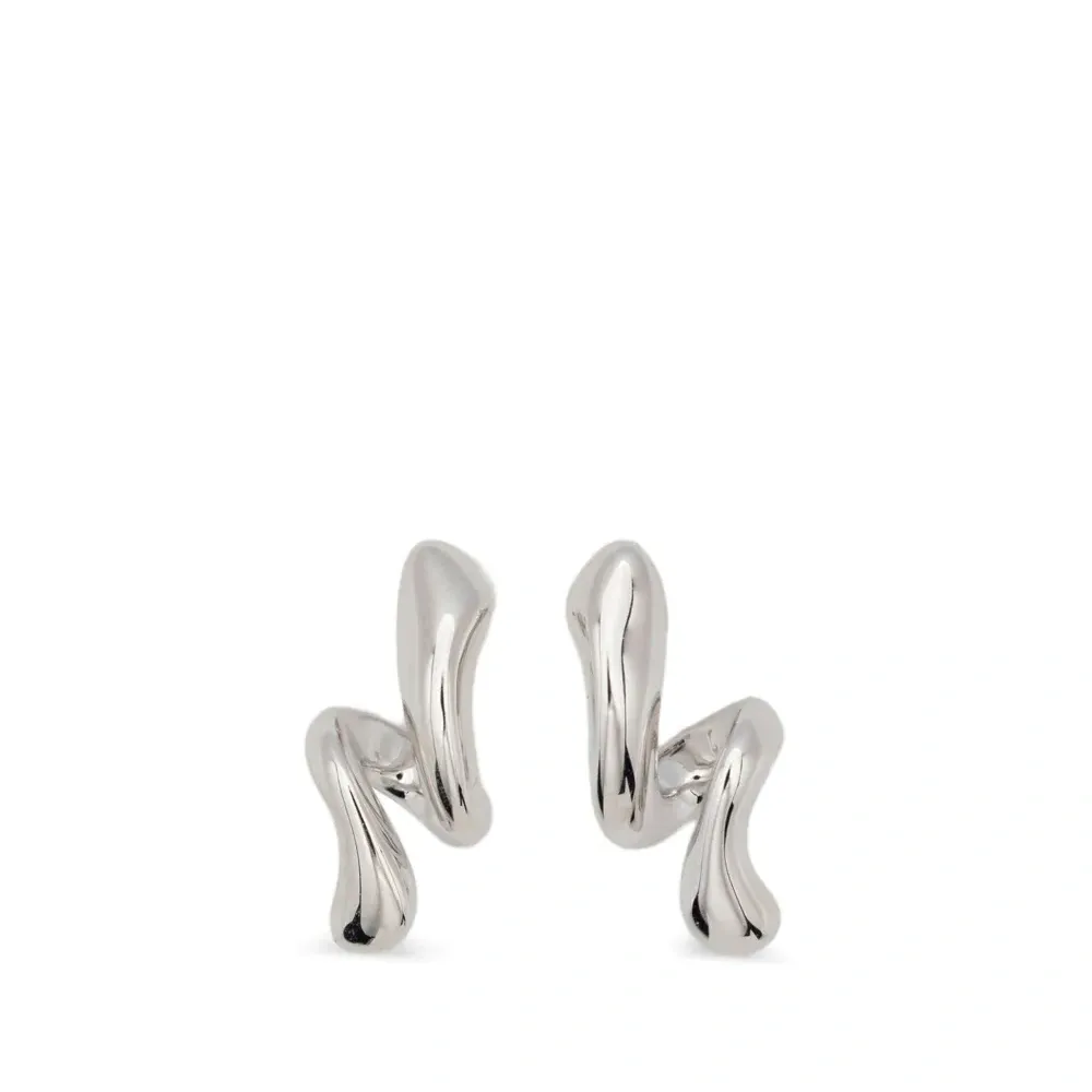 Серьги с полированной отделкой