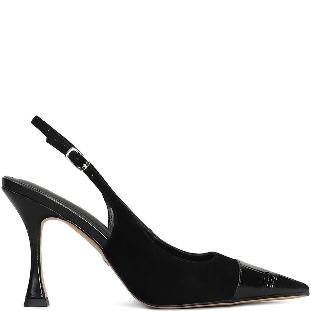 Туфли-слингбэки с заострённым носком и каблуком 100 мм