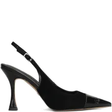 Туфли-слингбэки с заострённым носком и каблуком 100 мм