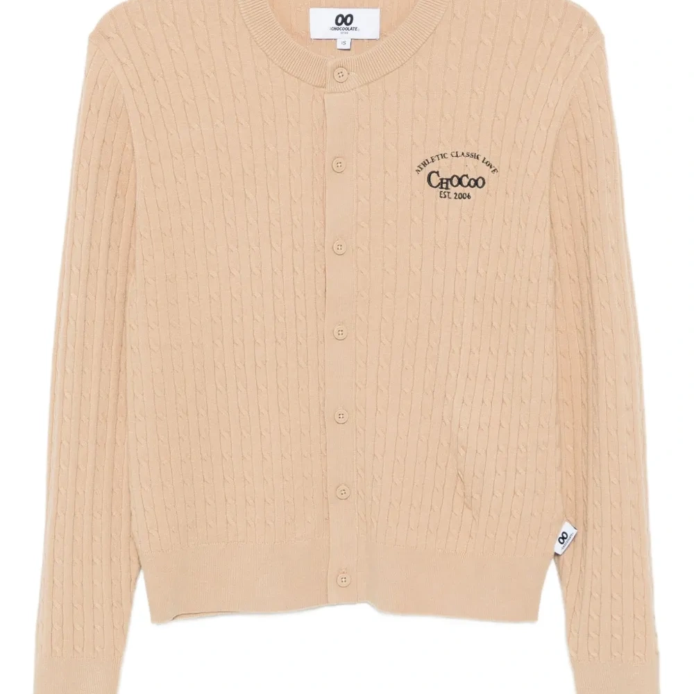 Кардиган с вышитым логотипом