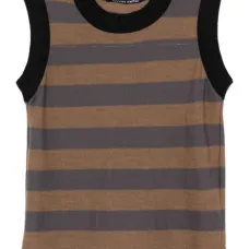 Полосатый топ без рукавов