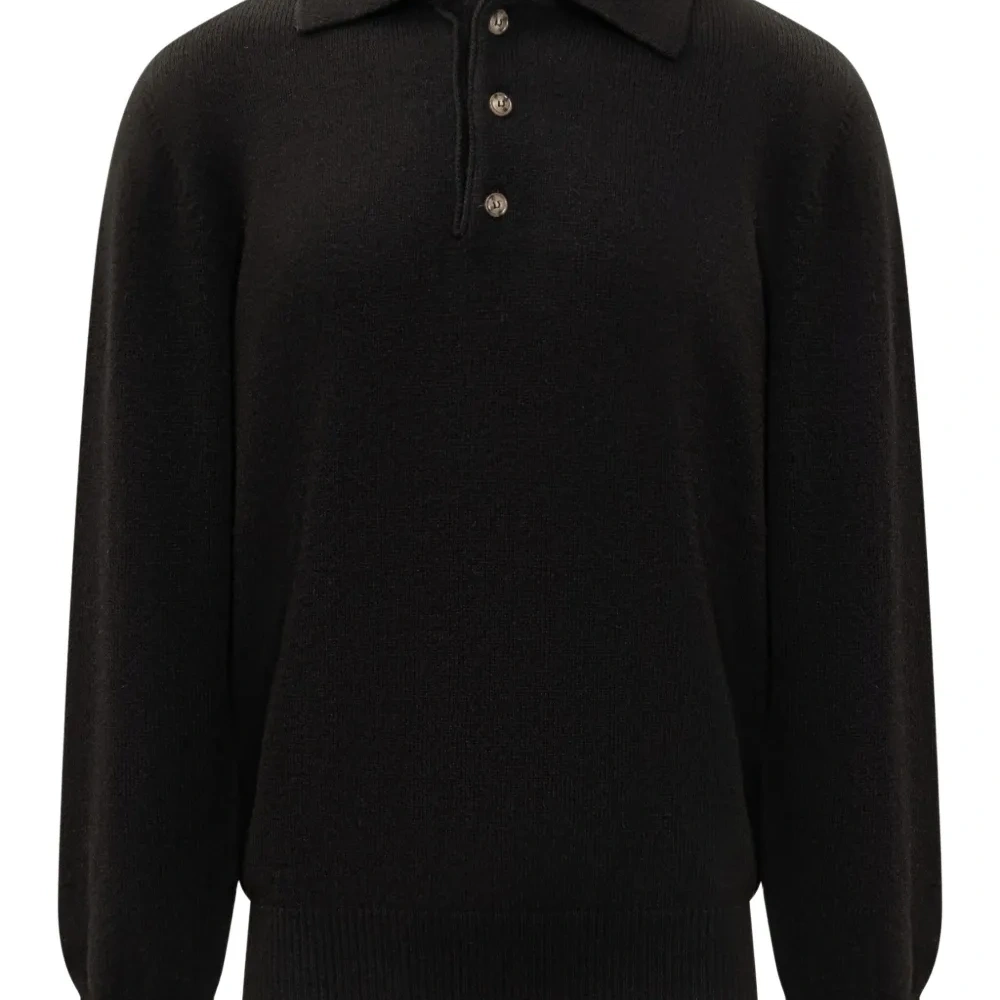 Трикотажная рубашка поло с длинными рукавами