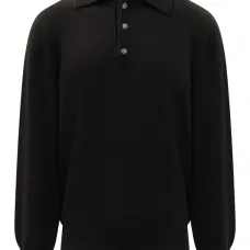 Трикотажная рубашка поло с длинными рукавами