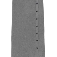 Юбка в рубчик с пуговицами