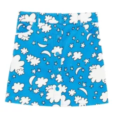 Вельветовая юбка с принтом